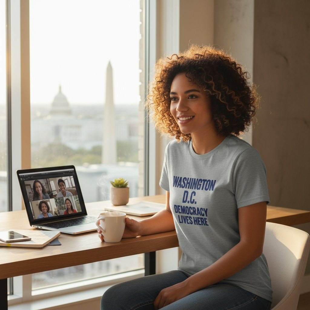 Washington, DC: Democracy Lives Here Tee