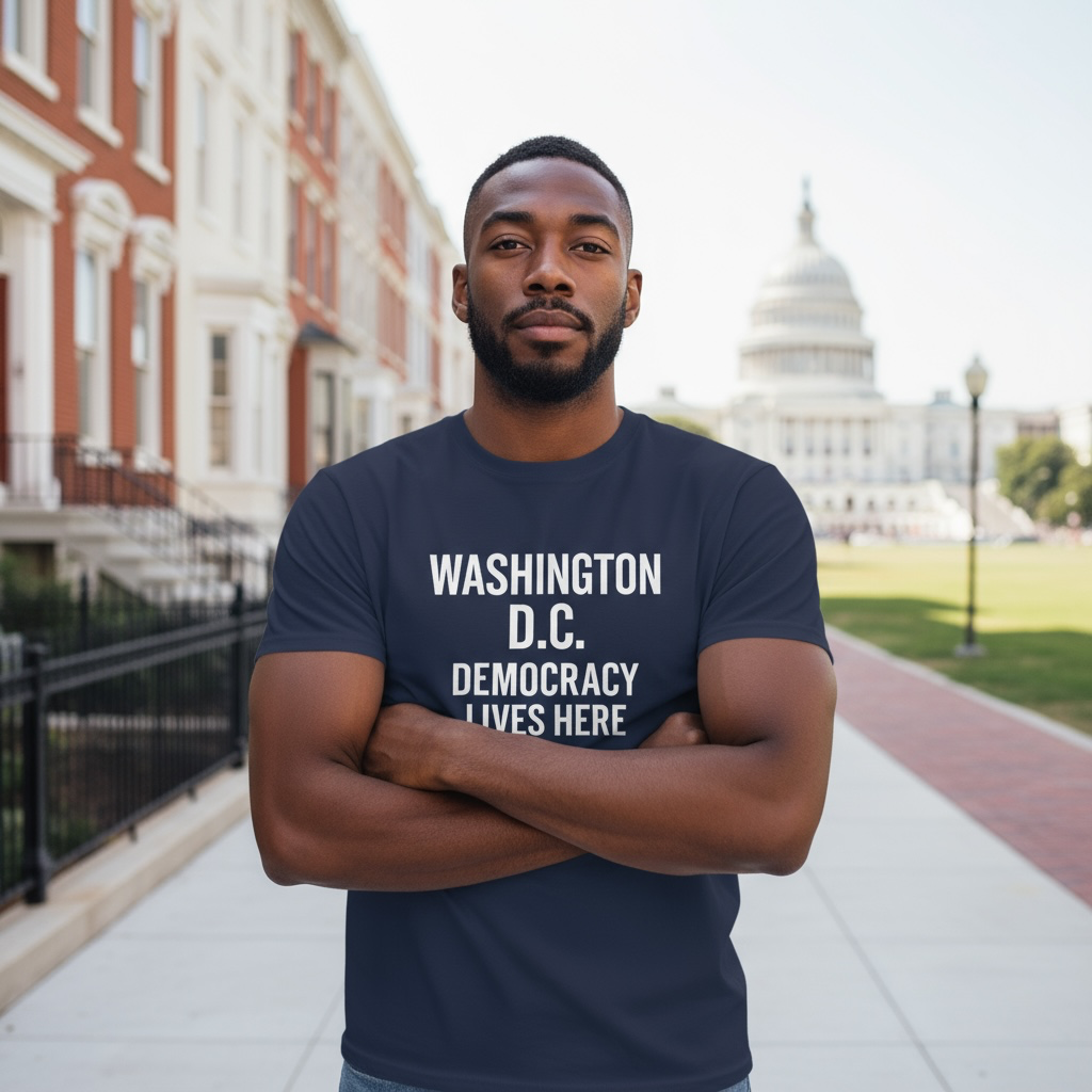 Washington, DC: Democracy Lives Here Tee