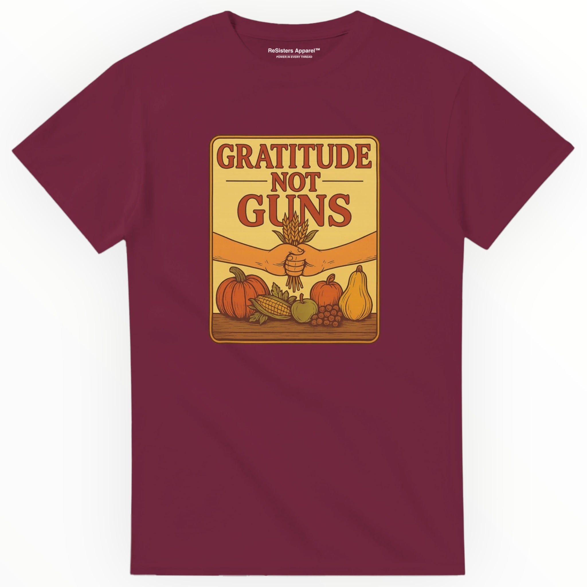 Gratitude Not Guns Thanksgiving Tee
