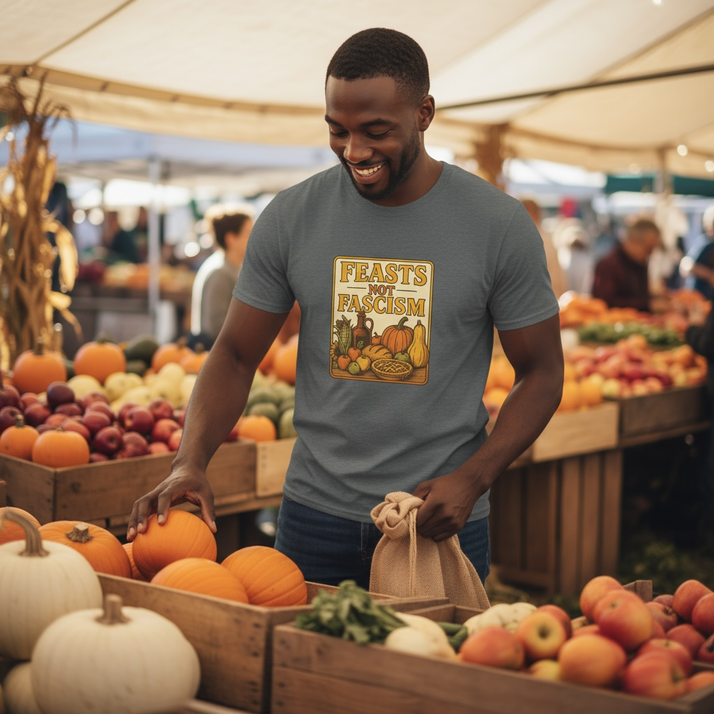 Feasts Not Fascism Thanksgiving Tee