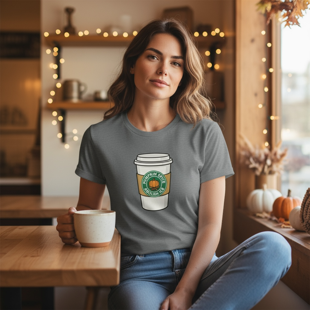 Pumpkin Spice Abolish ICE Thanksgiving Tee