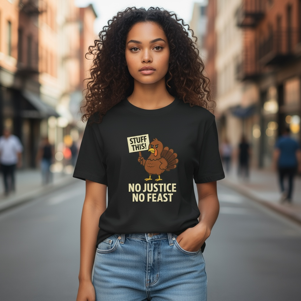 No Justice No Feast Thanksgiving Tee